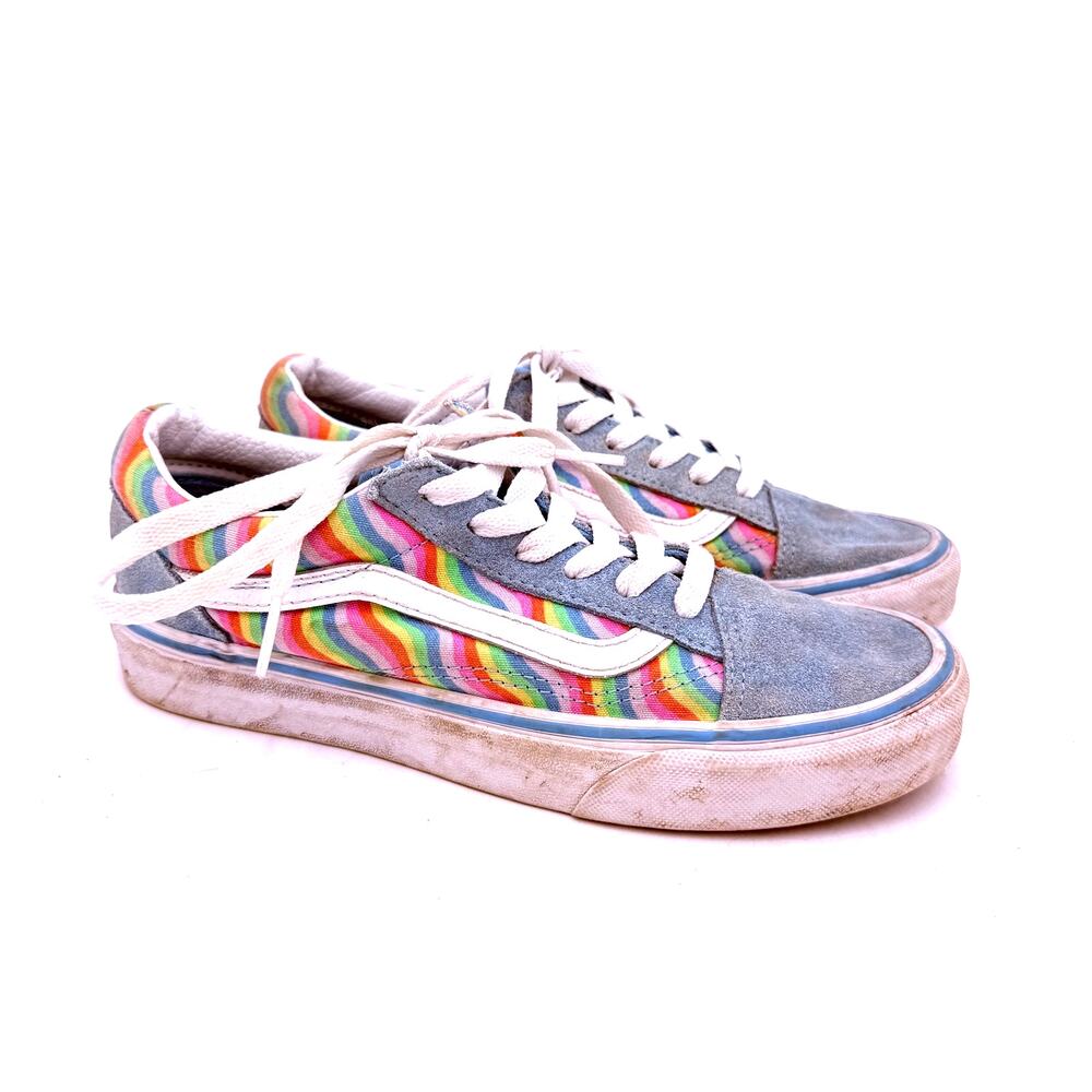 Vans Junior Old Skool Wavy Rainbow Sneakers Size 5